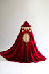 Red cape with a sun